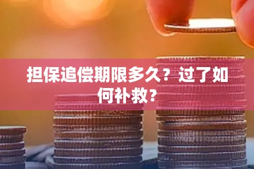 合肥担保追偿期限多久?过了如何补救?